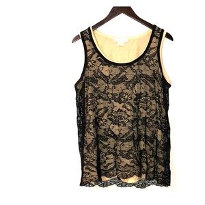 Michael Kors Black lace shirt with under shirt